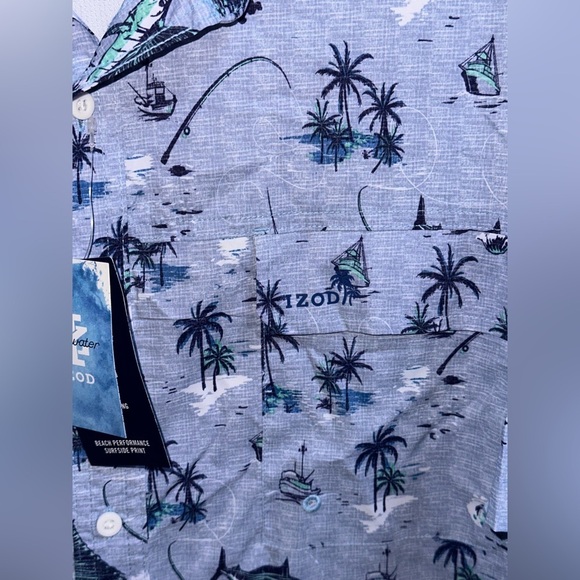 NEW IZOD Saltwater Classic-Fit Performance Beach Button-Down Shirt Men’s XXL - Picture 4 of 11